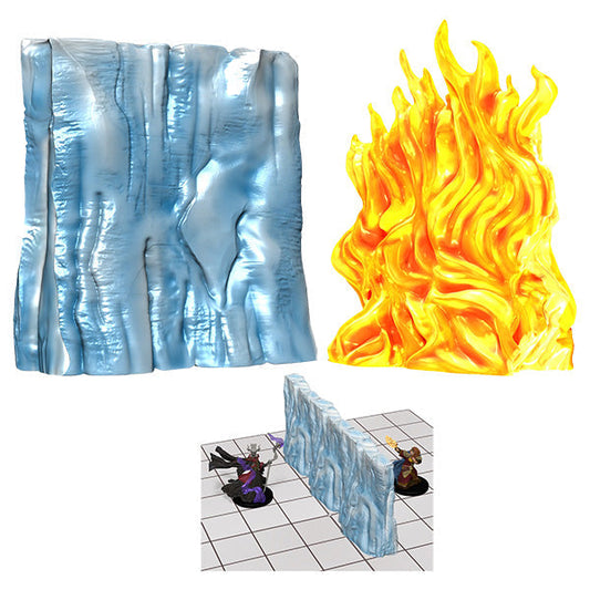 D&D Icons of the Realms Miniatures: Spell Effects - Wall of Fire & Wall of Ice